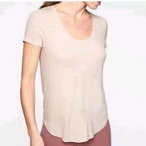NWT Athleta Revive Tee in Pale Pink. Size Small